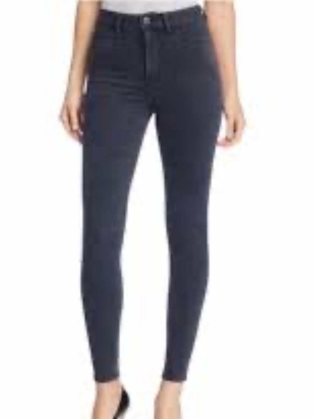 DL1961 Trimtone High Rise Skinny Jeans Battle Gray 24